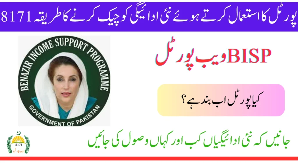 Check BISP New Payment Using the 8171 Portal
